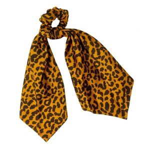 NWT Marta Scrunchie Bow Gold Cheetah Print Hair Tie